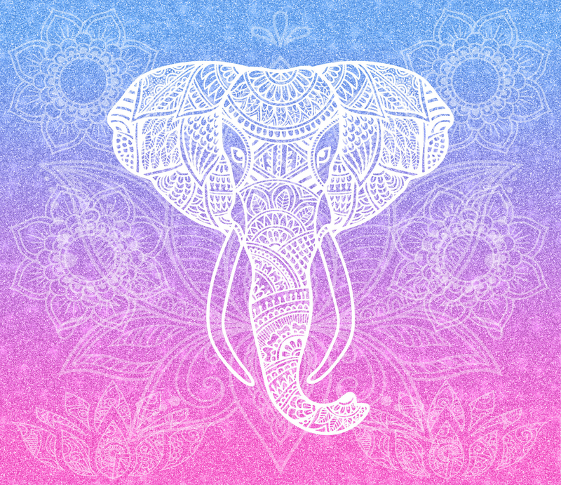 Printed Sublimation Paper for 20oz  Skinny Tumblers - Mandala Elephant