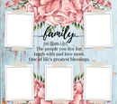 Family Quote Template with 5 Photo's for 20oz Skinny Tumbler Printed Paper
