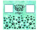 FurEver in my Heart Template with 2 Photo's for 20oz Skinny Tumbler Printed Paper