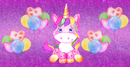 Kids Sippy Cup 12oz Printed Sublimation Paper - Glitter Balloon Unicorn