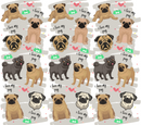 20oz Skinny Tumbler Printed Paper - I Love My Pug