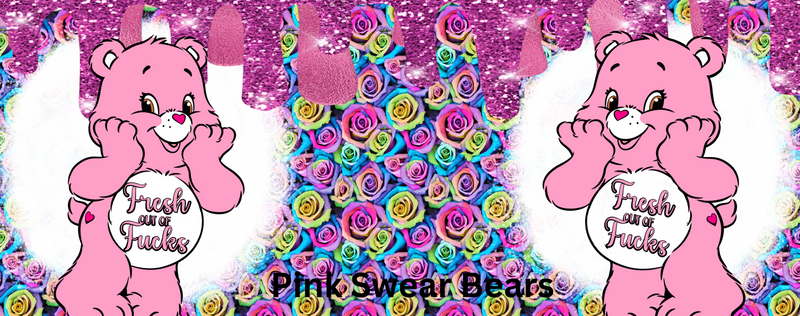 Pink Swear Bear Sublimation Paper for 11oz mug
