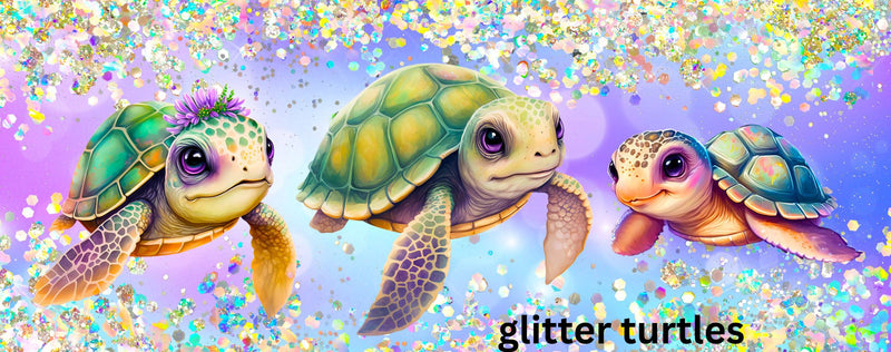 Glitter Turtles Sublimation Paper for 11oz mug