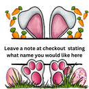 Pink Ears with Carrots Sublimation Print for kids t-shirts