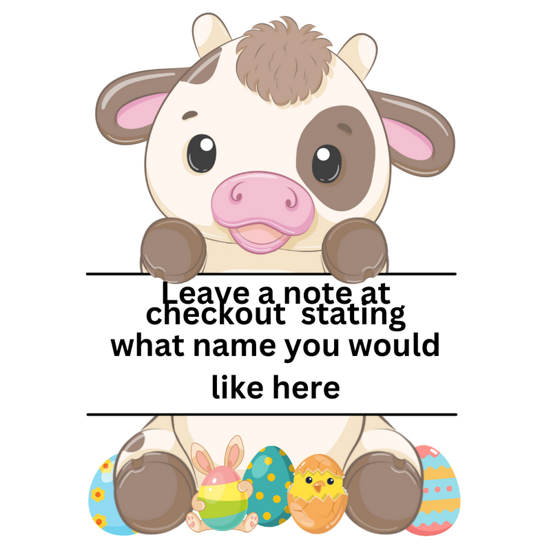 Cow Easter Sublimation Print for kids t-shirts