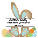 Blue Bunny with eggs Sublimation Print for kids t-shirts