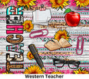 Western Teacher 20oz Skinny Tumbler Printed Paper