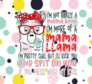 20oz Skinny Tumbler Printed Paper - Mamma Llama