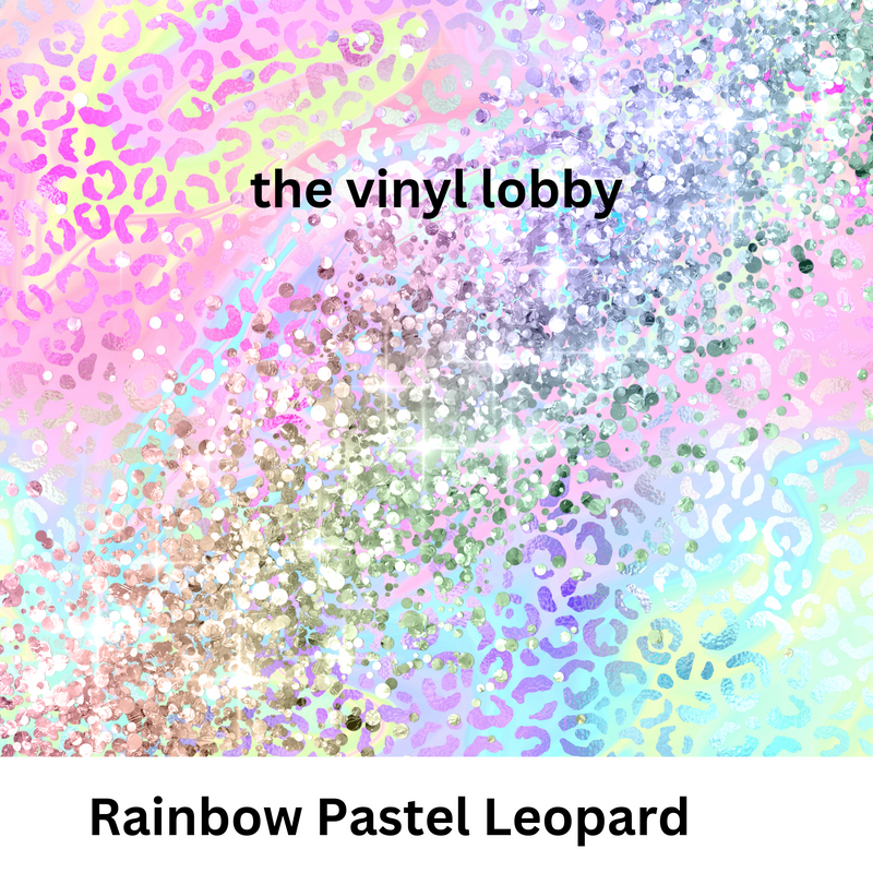 Rainbow Pastel Leopard 20oz Skinny Tumbler Printed Paper