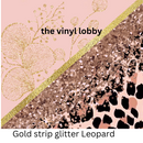 Gold Strip Glitter Leopard 20oz Skinny Tumbler Printed Paper