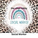 Social Worker 20oz Skinny Tumbler Printed Paper