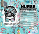20oz Skinny Tumbler Printed Paper - Nurses Life Facts