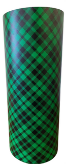 Christmas Plaid Green/black Permanent Adhesive Vinyl