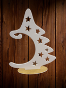 Bauble Hanging Tree 3mm White Acrylic