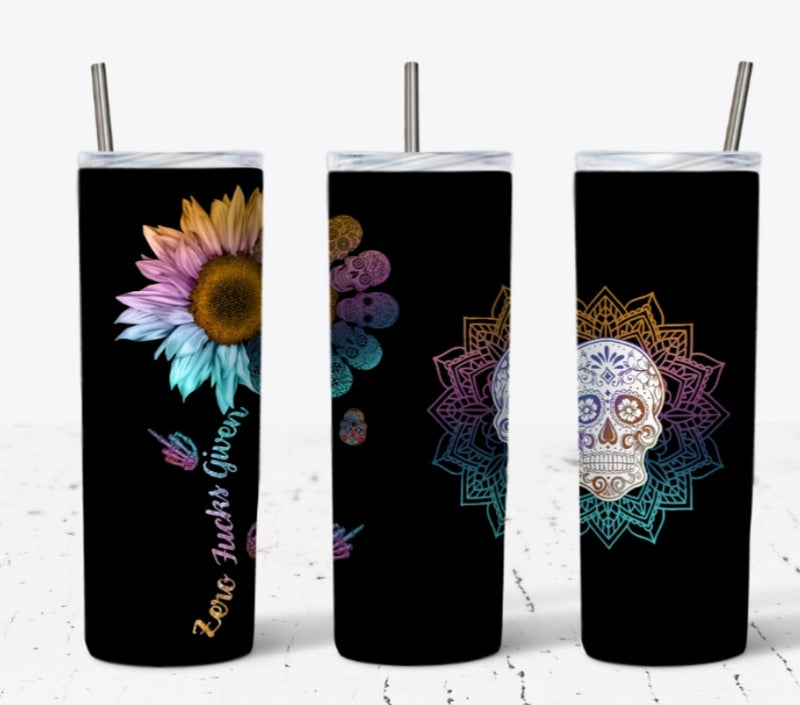 Printed Sublimation Paper for 20oz  Skinny Tumblers - Zero F*cks given