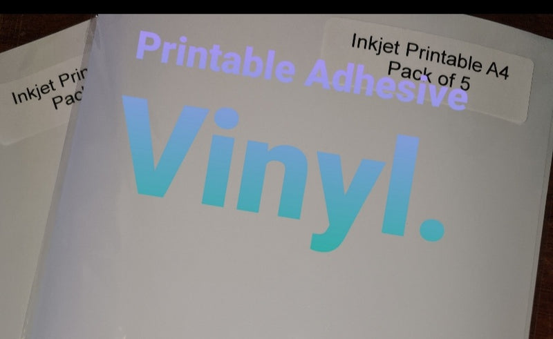 Inkjet Printable Matt Vinyl A4 5 per pkt