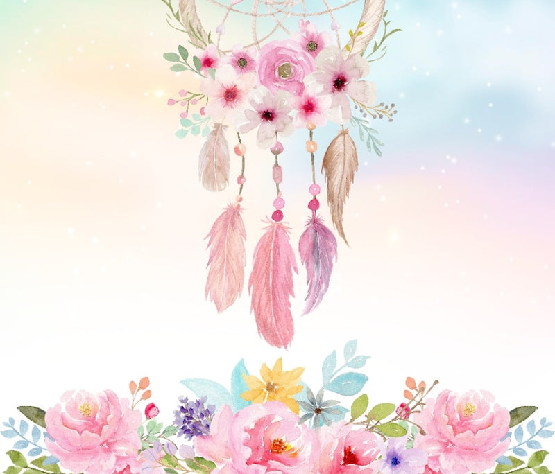 Floral Dream Catcher 20oz Skinny Tumbler Printed Paper