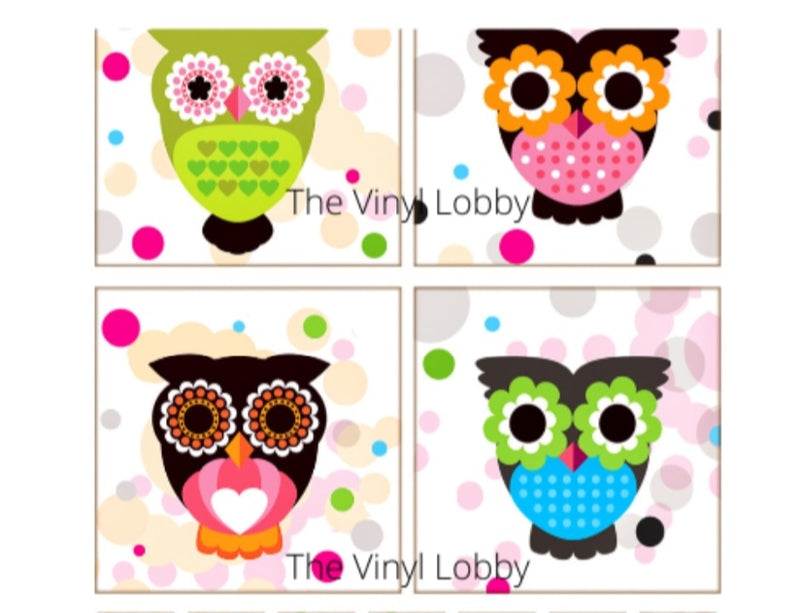 Owls Sublimation Coaster Prints 4 Per Pkt 4"x4"