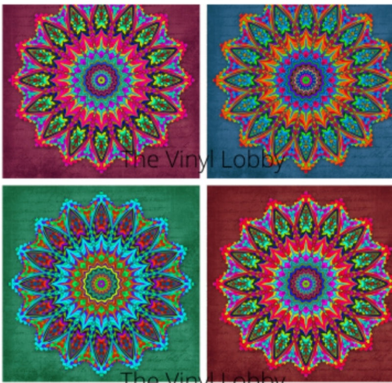 Mandala Sublimation Coaster Prints 4 Per Pkt 4"x4"