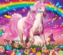 20oz Skinny Tumbler Printed Paper - Rainbow Horse