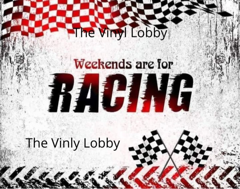 20oz Skinny Tumbler Printed Paper - Weekends are for Racing