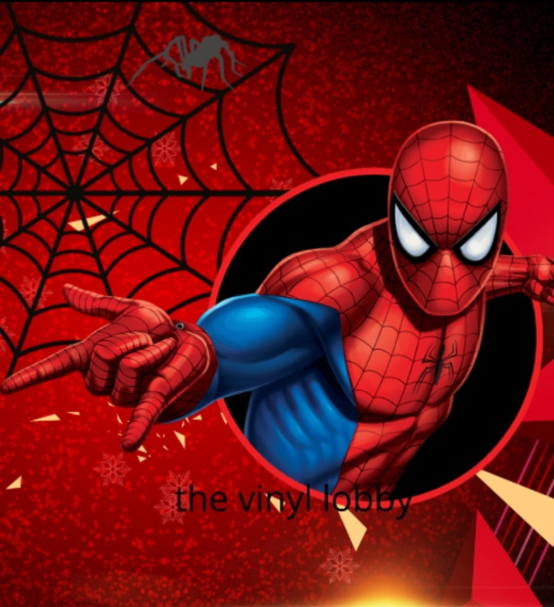 20oz Skinny Tumbler Printed Paper - Spider Web Super Hero