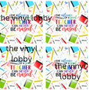 Teacher Sublimation Coaster Prints 4 Per Pkt 4"x4"