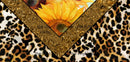 16oz Libbey Glass Can Sublimation Print - Glitter Leopard Sunflower