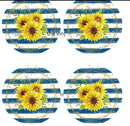 Sunflower Round Coaster Sublimation Prints 4 Per Sheet
