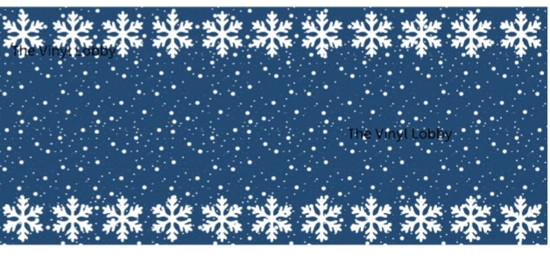 Blue Snowflake Printed Sublimation Paper for 11oz mug