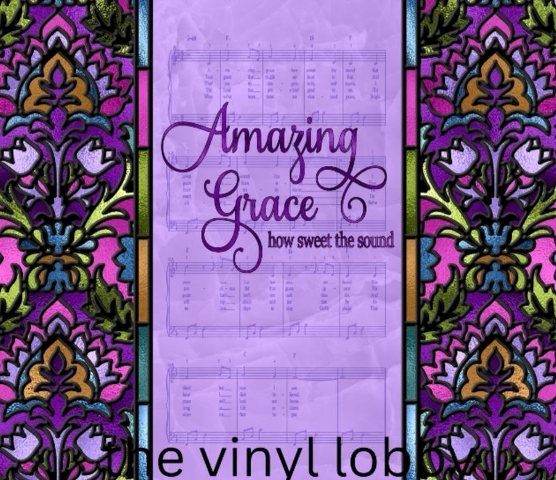 20oz Skinny Tumbler Printed Paper - Amazing Grace