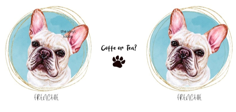 Frenchie Mug Printed Sublimation Paper for 11oz mug