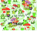 20oz Skinny Tumbler Printed Paper - Just a Girl that Loves Frogs
