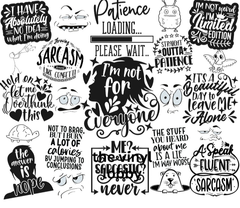 20oz Skinny Tumbler Printed Paper - I'm Not for Everyone