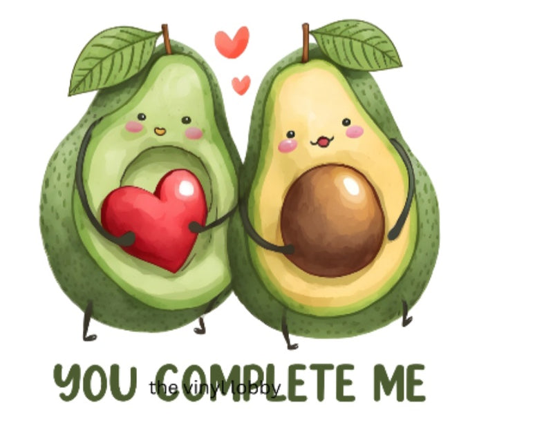 You Complete Me Avocado Printed Sublimation Paper for 11oz mug