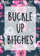 Sublimation Prints for Square Car Air Freshener 2 prints per Sheet - Floral Buckle Up