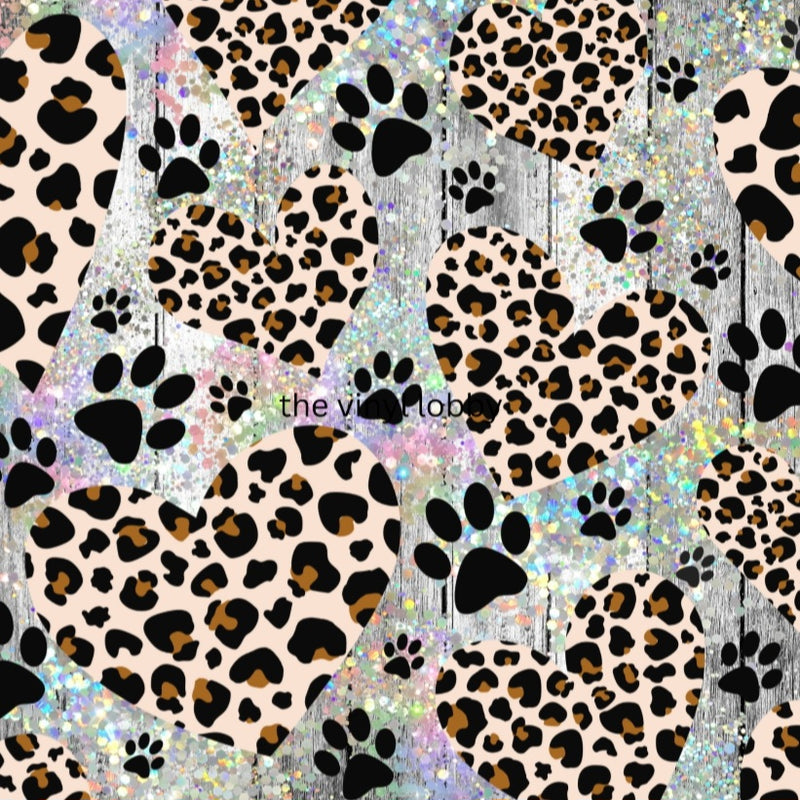 Leopard Heart dog print 20oz Skinny Tumbler Printed Paper