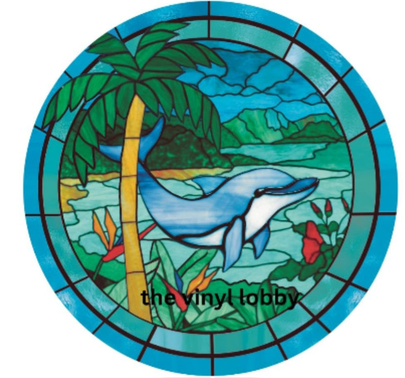 Stained Glass Dolphin Sublimation Paper for 11oz mug