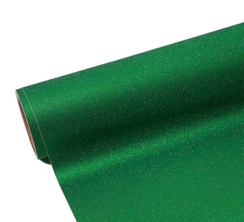 Shimmer Glitter Permanent Adhesive Vinyl Green 30cm x 30cm