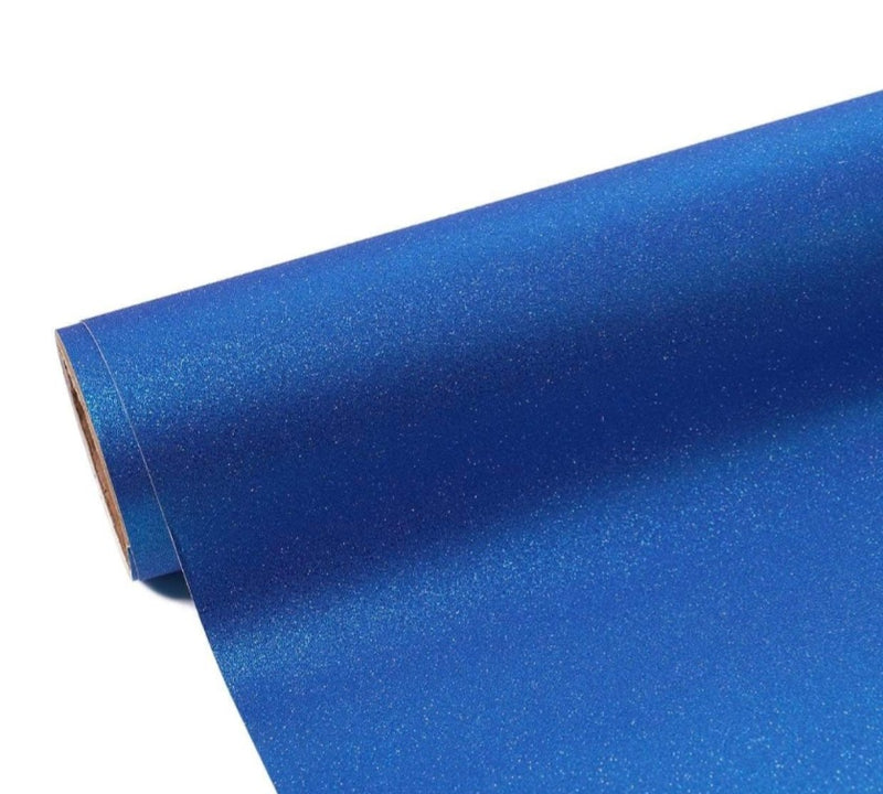 Shimmer Glitter Permanent Adhesive Vinyl Blue 30cm x 30cm