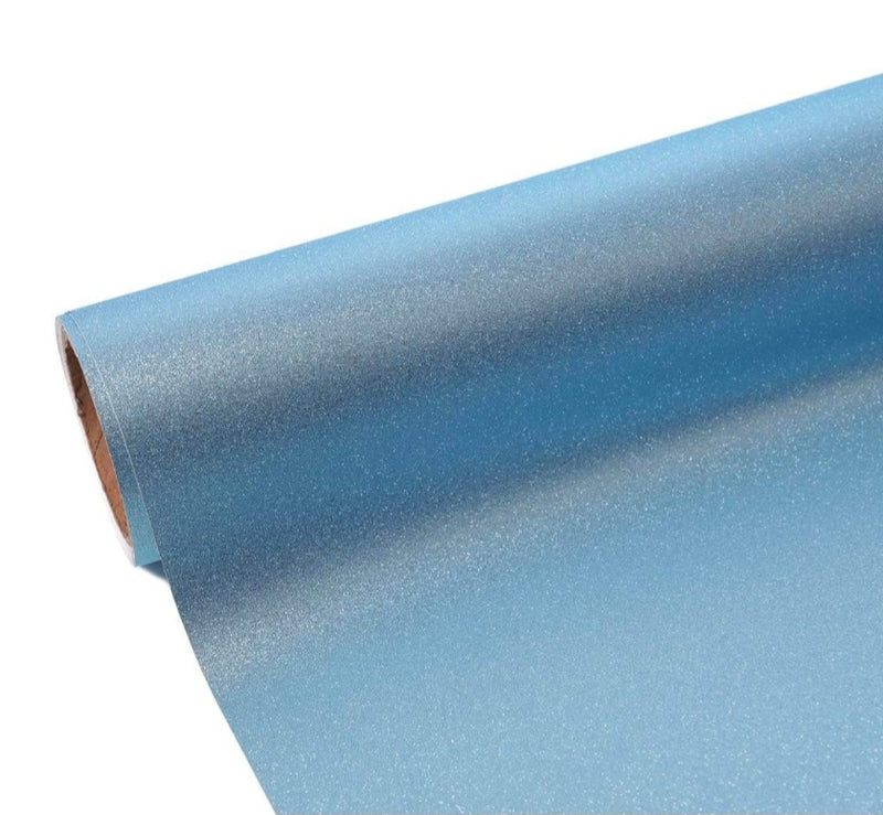Shimmer Glitter Permanent Adhesive Vinyl Pale Blue 30cm x 30cm