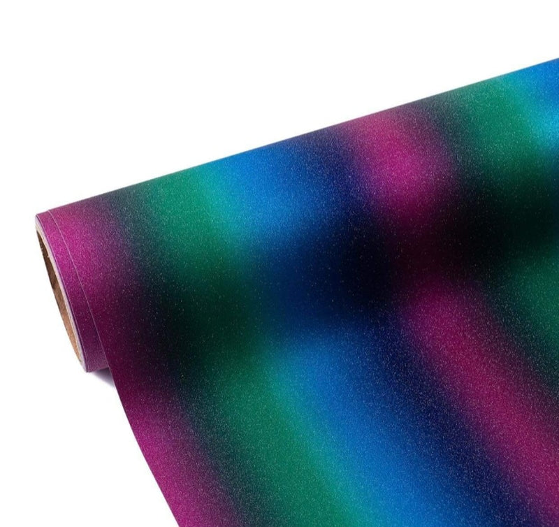 Shimmer Dark Unicorn Stripes Glitter Permanent Adhesive Vinyl 30cm x 30cm