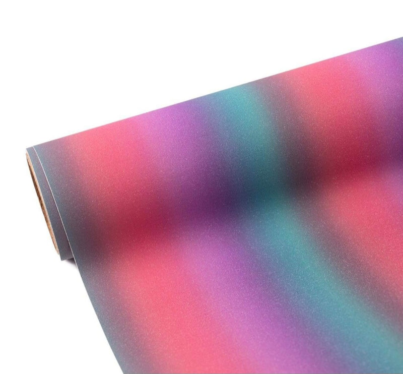 Shimmer Pastel Unicorn Stripes Glitter Permanent Adhesive Vinyl 30cm x 30cm