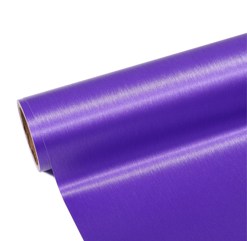 Purple Satin Brushed Permanent Adhesive Vinyl - 30cm x 30cm