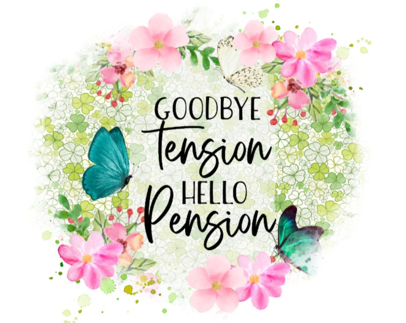 Goodbye Tension printed paper for 11oz mug