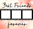 Best Friends Forever Template with 3 Photo's for 20oz Skinny Tumbler Printed Paper