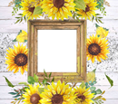 Sunflower Glitter Template with 1 Photo for 20oz Skinny Tumbler Printed Paper