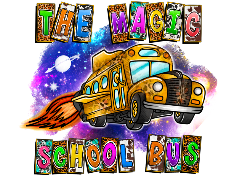 20oz Skinny Tumbler Printed Paper - Magic School Bus