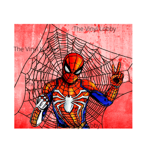 20oz Skinny Tumbler Printed Paper - Red Spider