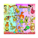 20oz Skinny Tumbler Printed Paper - Flintstones Family